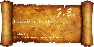 Ficsór Erika névjegykártya