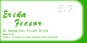 erika ficsor business card