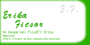 erika ficsor business card